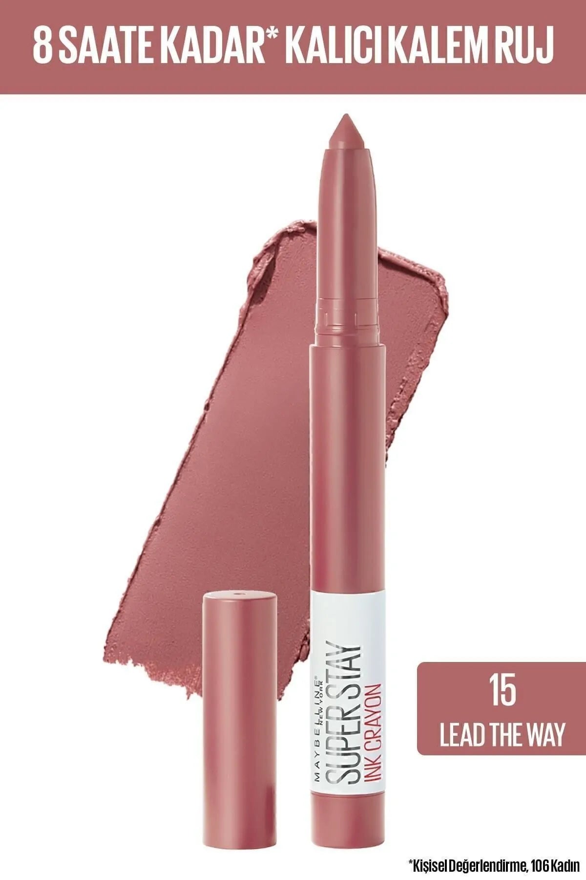 Maybelline New York Pencil Lipstick - Sw Superstay Ink Crayon 15 Lead