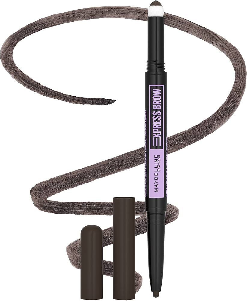 Maybelline Express Brow Duo Pencil + Powder, Black Brown