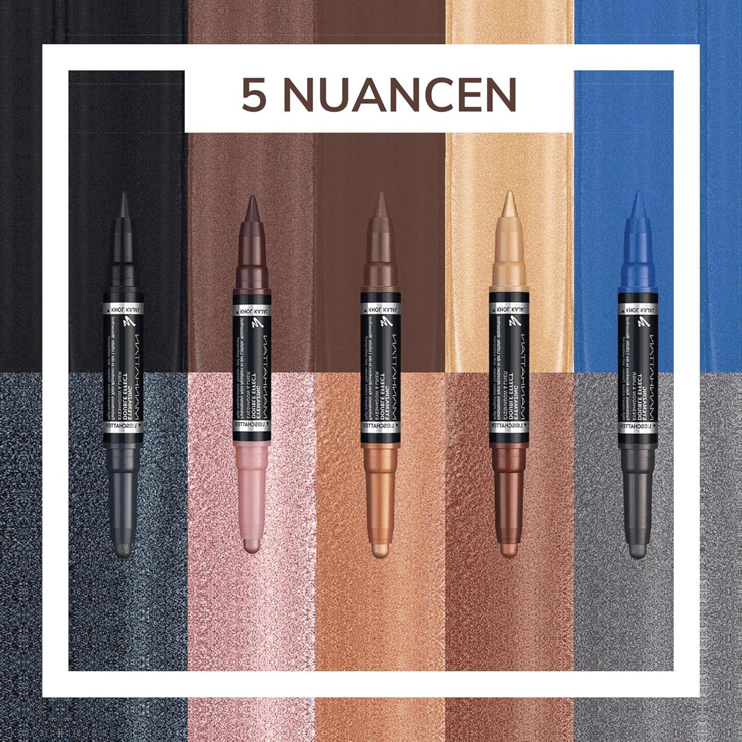 Fard & eyeliner Manhattan Eyemazing Double Effect, nuanța 002 Molten Metal