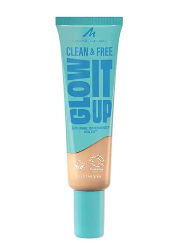 Skin tint Manhattan Clean & Free Glow It Up – nuanța Soft Porcelain 30 (30 ml)