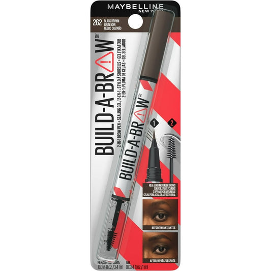 Maybelline Build A Brow 2-in-1 Brow Pen Sealing Gel 262 Black Brown