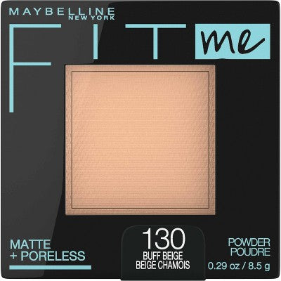 Pudră compactă Maybelline Fit Me! Mată + Fără pori, nuanța 130 Buff Beige, 9 g