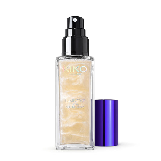 Spray fixator KIKO Lumiverse Vertigo cu strălucire și fixare a machiajului
