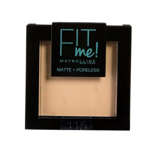 Pudră compactă Maybelline Fit Me! Mată + Fără pori, nuanța 115 Ivory, 9 g