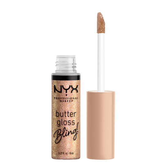 Luciu de buze NYX PM Buttergloss Bling! 01 Bring the Bling, 8 ml