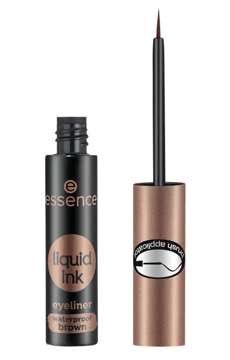 Eyeliner lichid rezistent la apă Essence, nuanța 02 maro, 3 ml